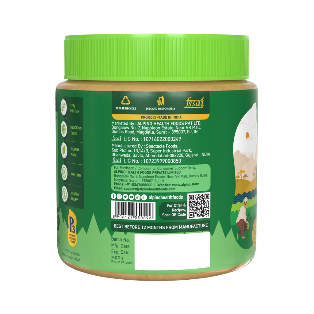 Alpino Natural Peanut Butter Crunch 400g