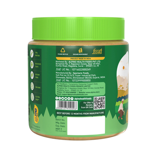 Alpino Natural Peanut Butter Crunch 400g