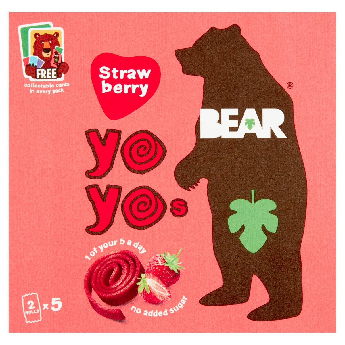 BEAR Fruit Yoyos Strawberry multipack 5 x 20g