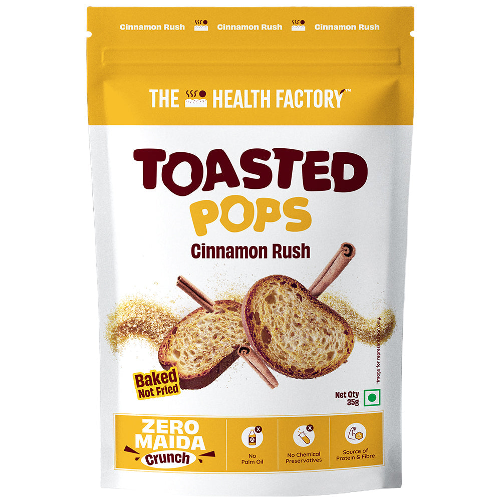 The Health Factory Toasted Pops — Cinnamon Rush 35g