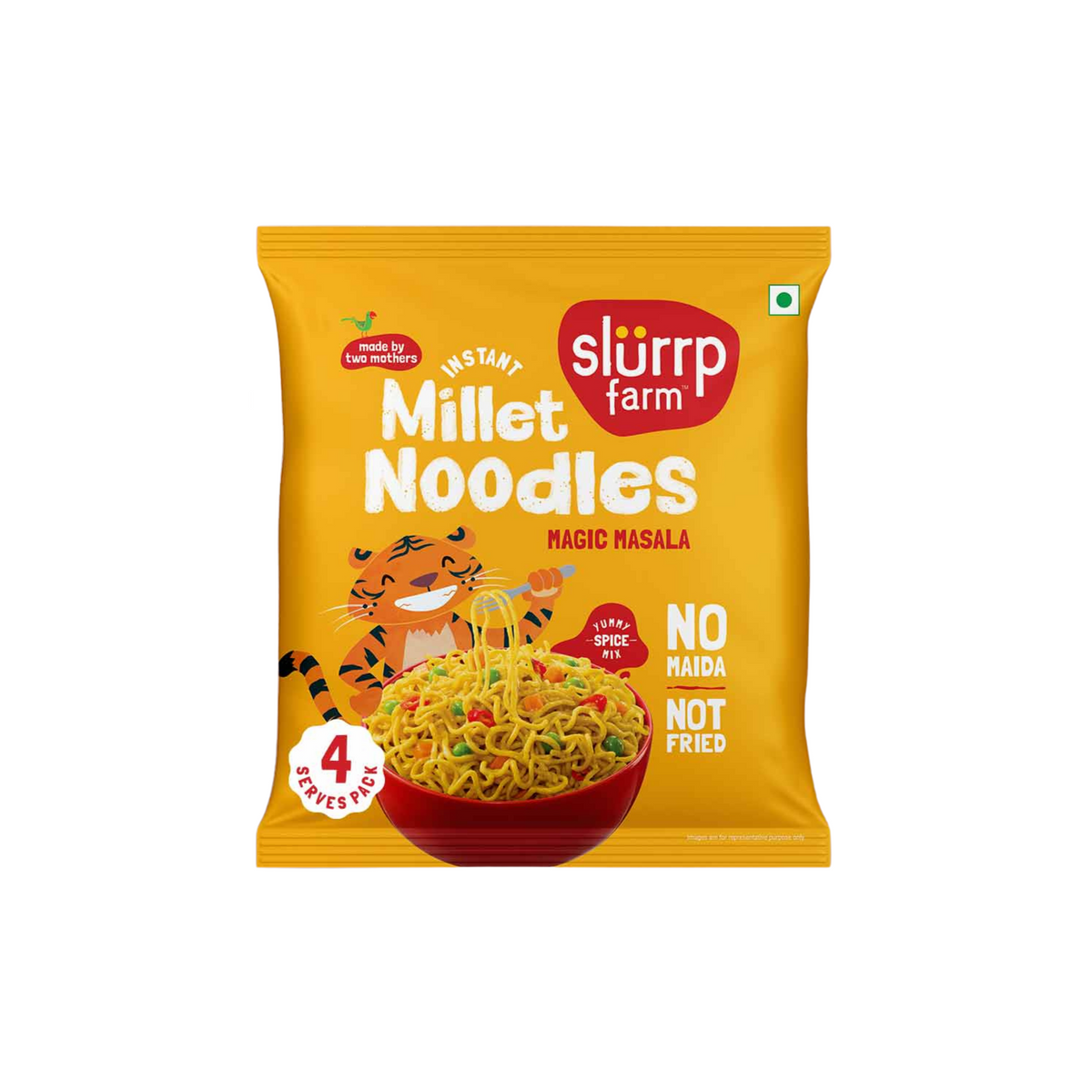 Slurrp Farm Instant Millet Noodles Magic Masala pack, front