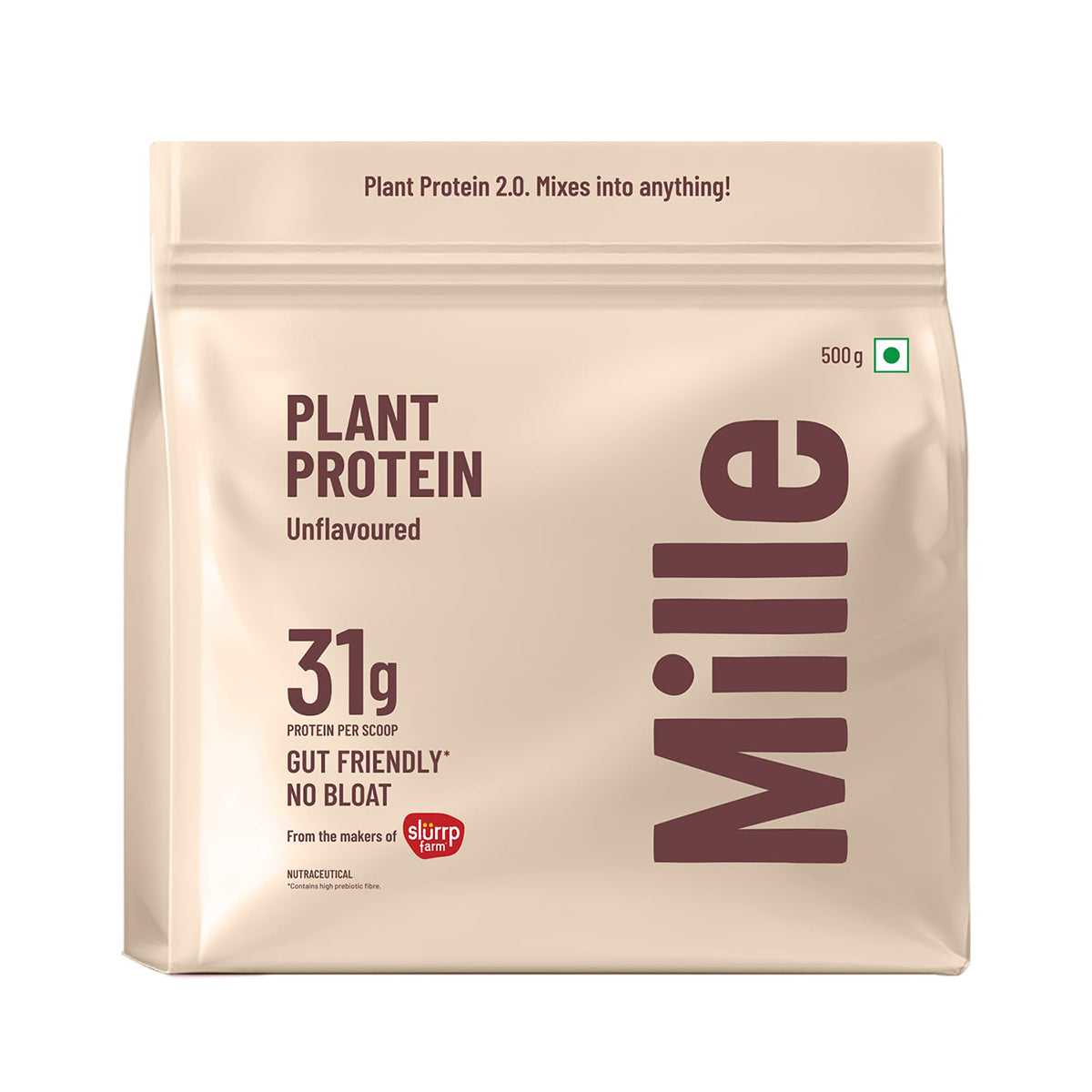 Mille Yeast Protein Unflavoured 500g pouch front