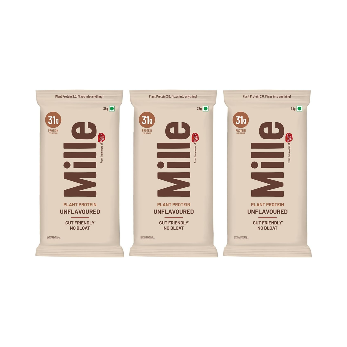 Mille Yeast Protein Unflavoured single-serve sachet - front