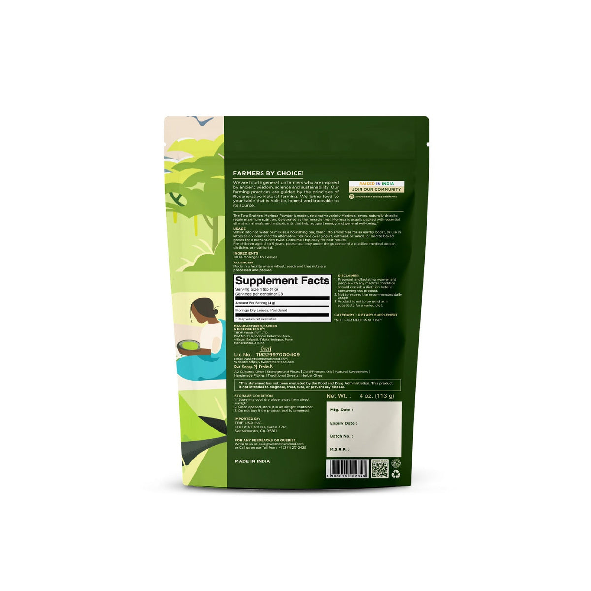 Two Brothers Moringa Powder