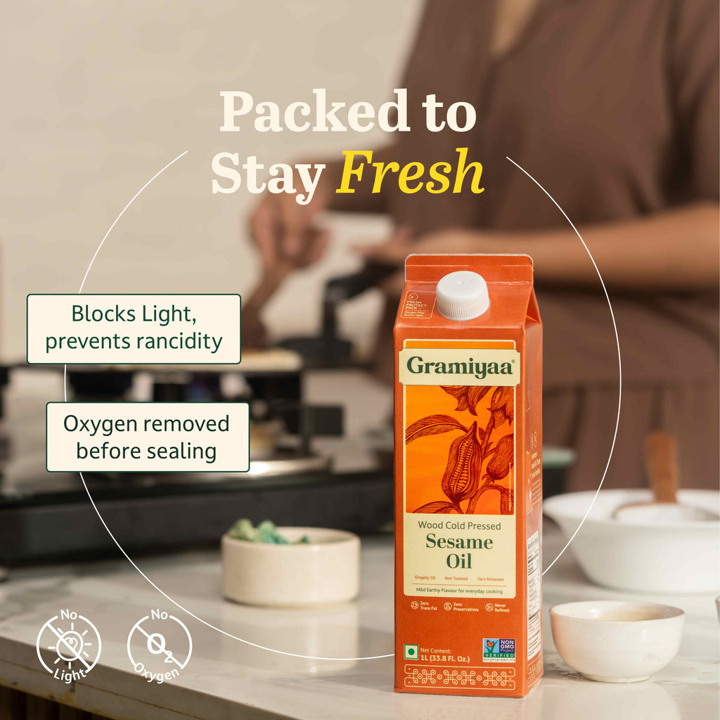 Gramiyaa Wood Cold-Pressed Sesame Oil