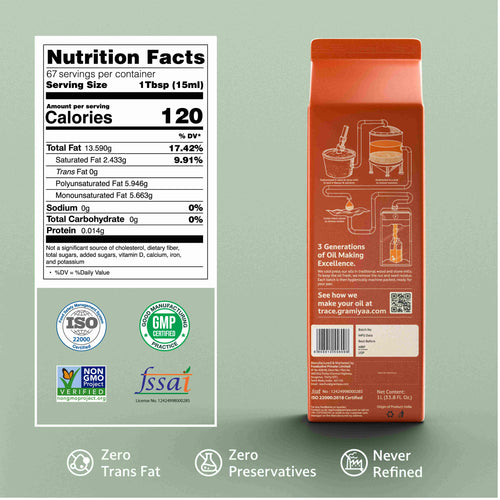 Gramiyaa Wood Cold-Pressed Sesame Oil