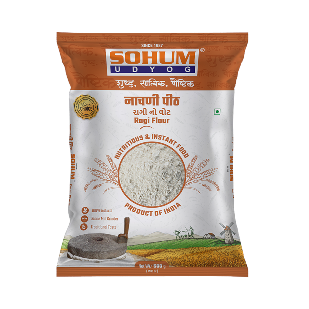 Sohum Udyog Ragi (Nachani) Flour 500g — front of pack