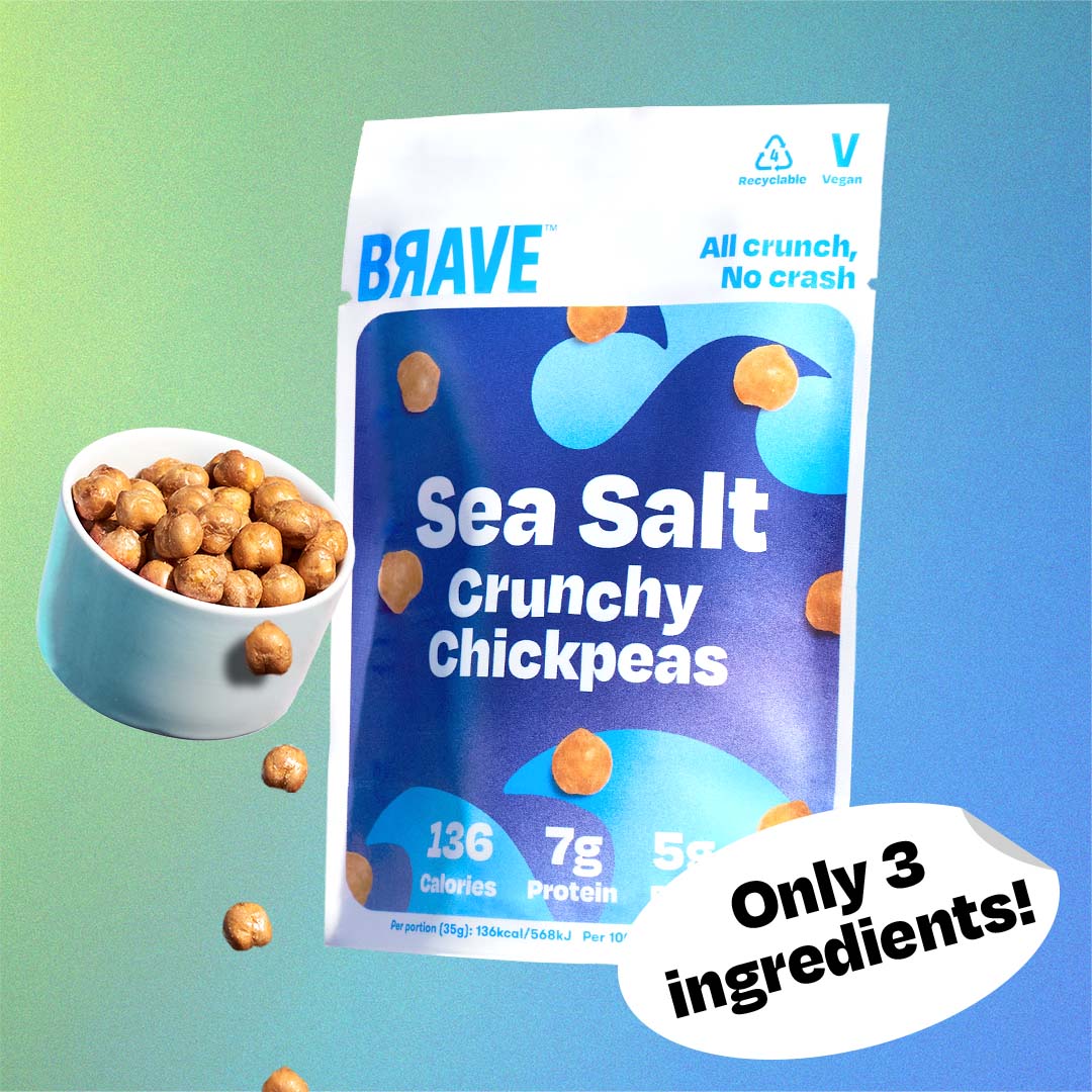 Brave Roasted Chickpeas Sea Salt sharing bag
