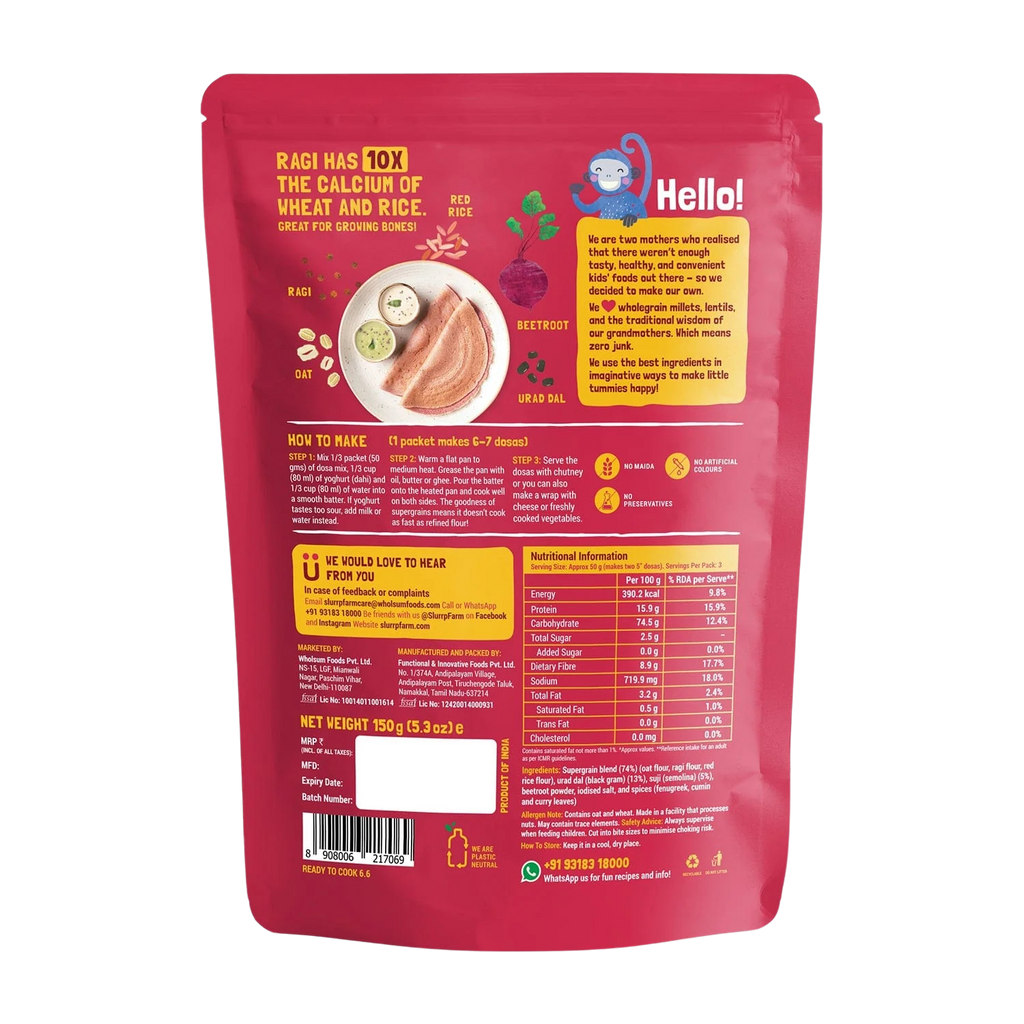Slurrp Farm Millet Dosa Mix — Beetroot