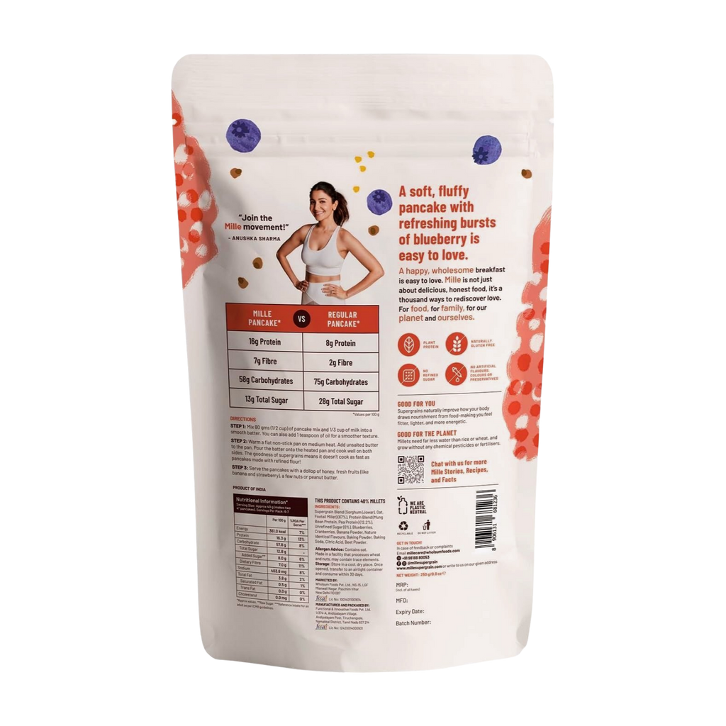 Mille Protein Pancake Mix — Blueberry