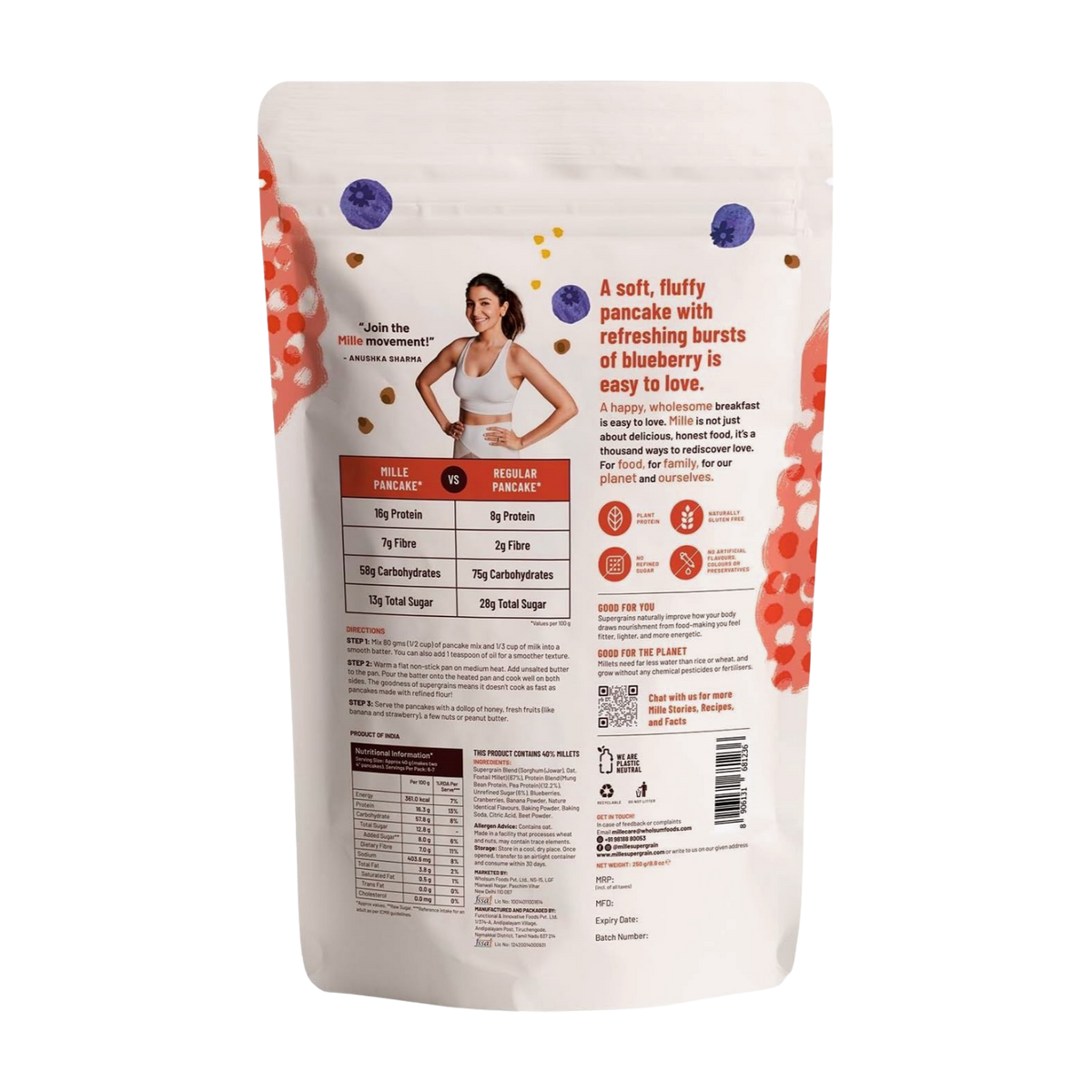 Mille Protein Pancake Mix — Blueberry