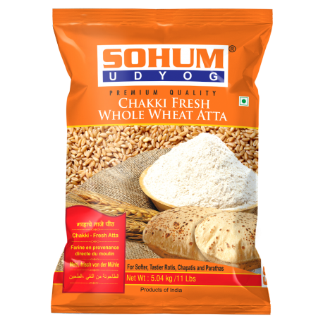 Sohum Udyog Chakki Fresh Whole Wheat Atta 5kg bag