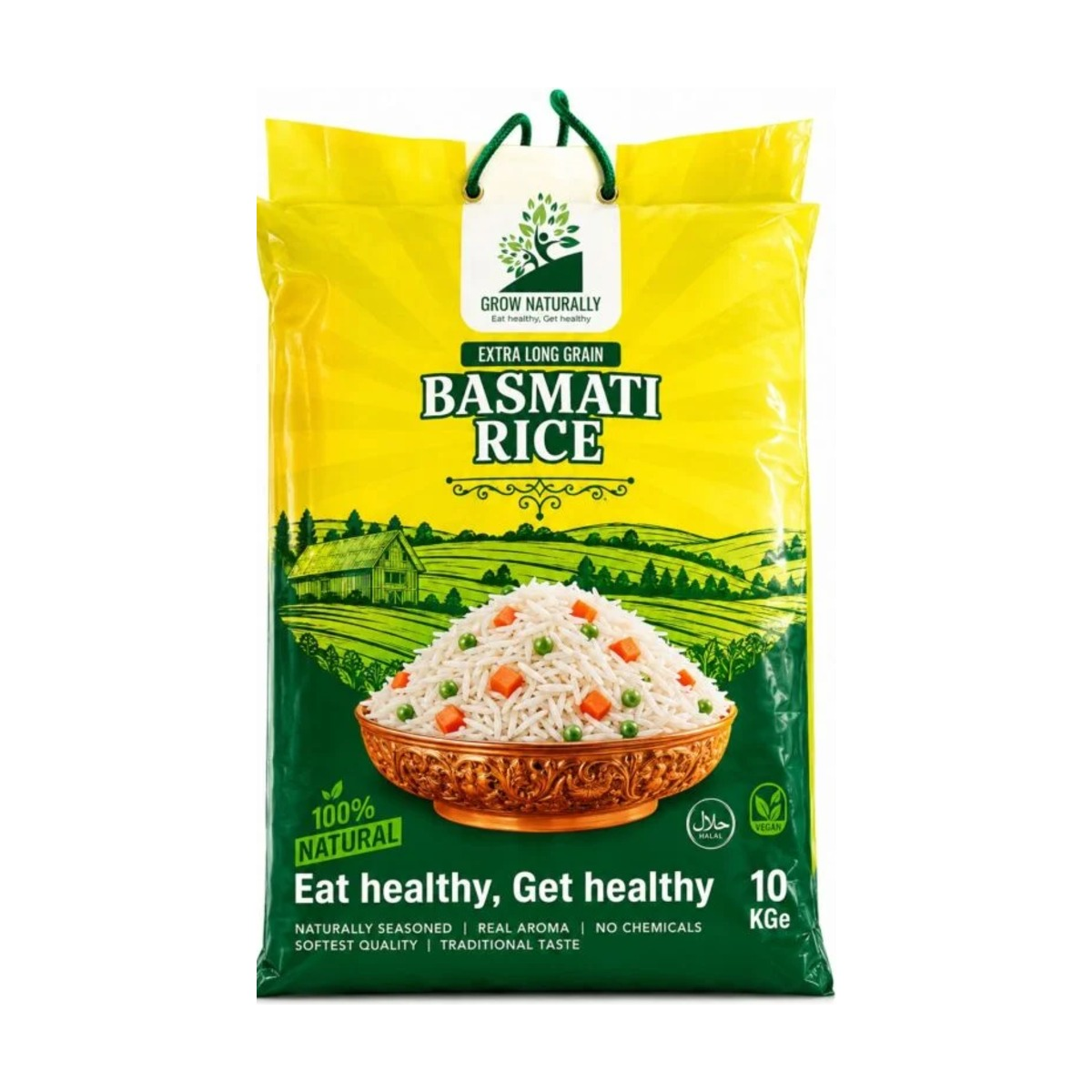 Grow Naturally 1121 Extra Long Grain Basmati Rice 10kg bag
