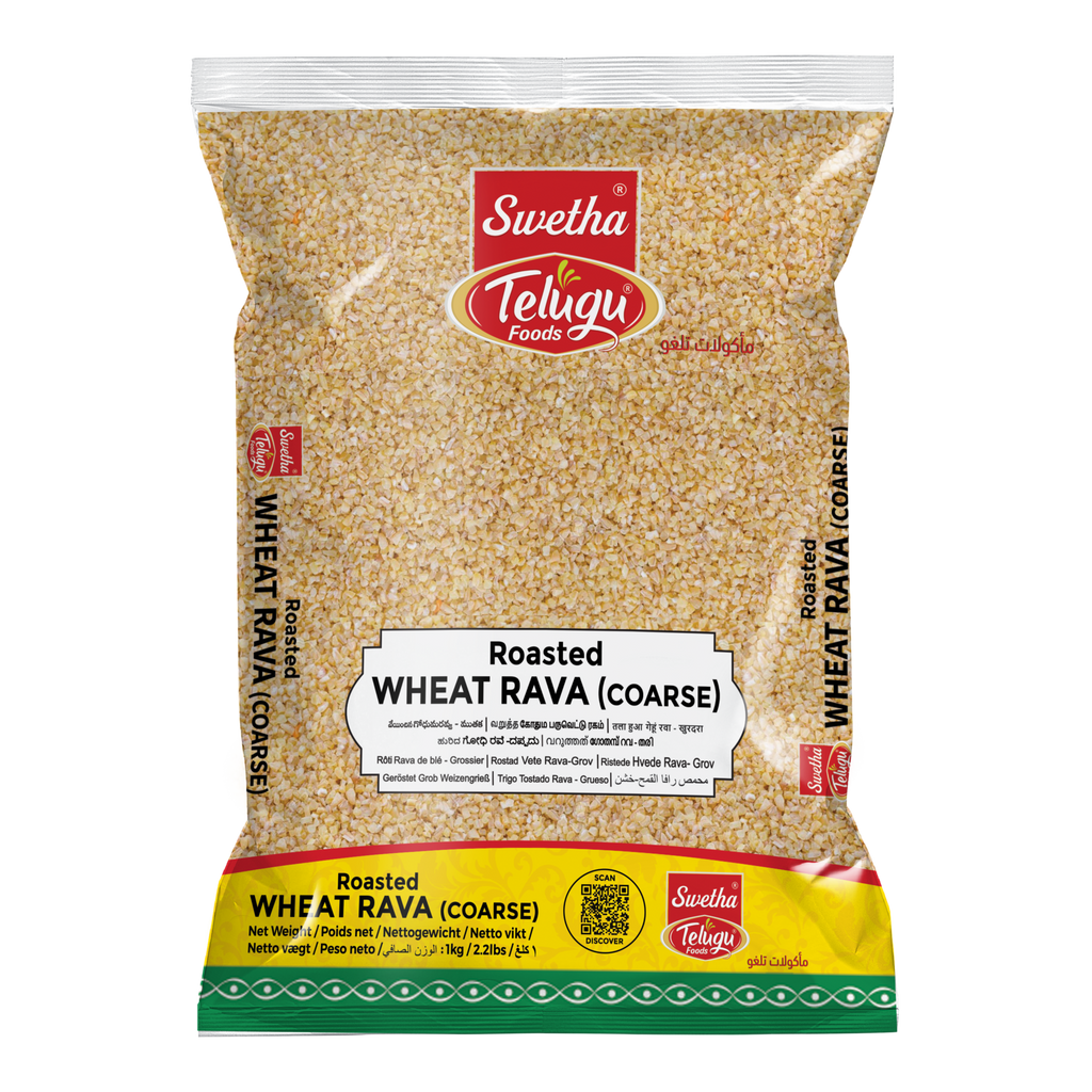 Swetha Telugu Roasted Wheat Rava (Coarse) 1kg — front of pack