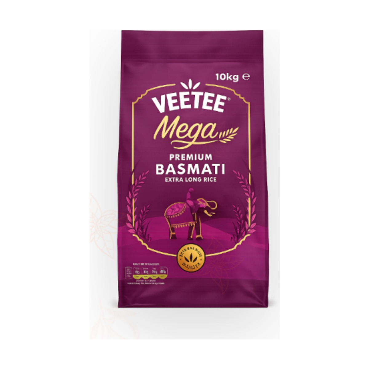Veetee Mega Extra Long Basmati Rice 10kg bag